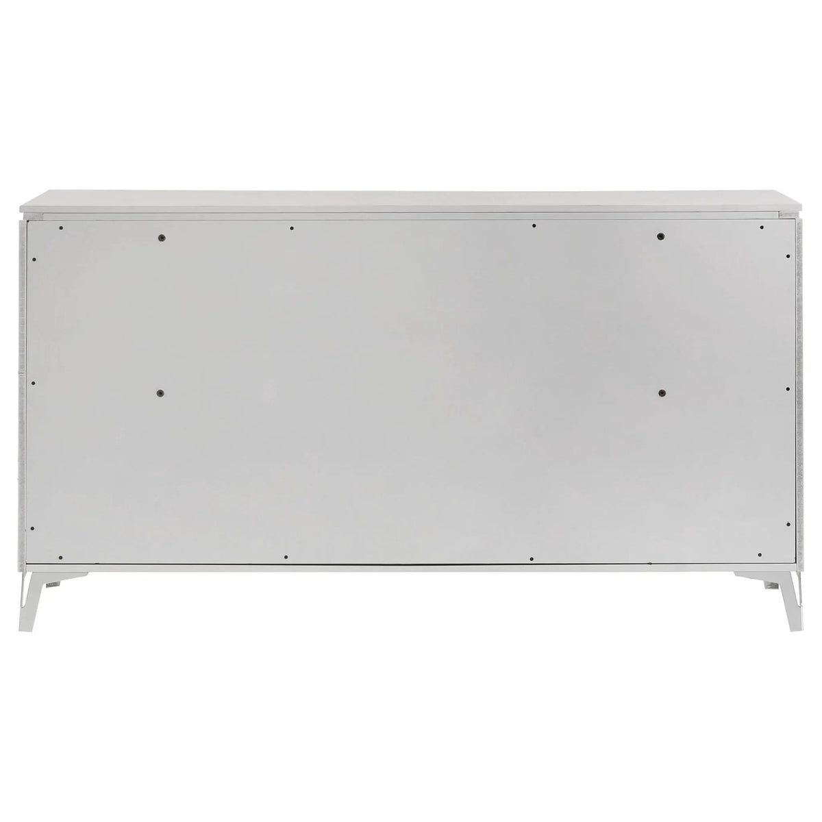 Cassia 6-drawer Bedroom Dresser Cabinet White High Gloss | 63 x 17.75 x 35.25 in | Metal | Bedroom