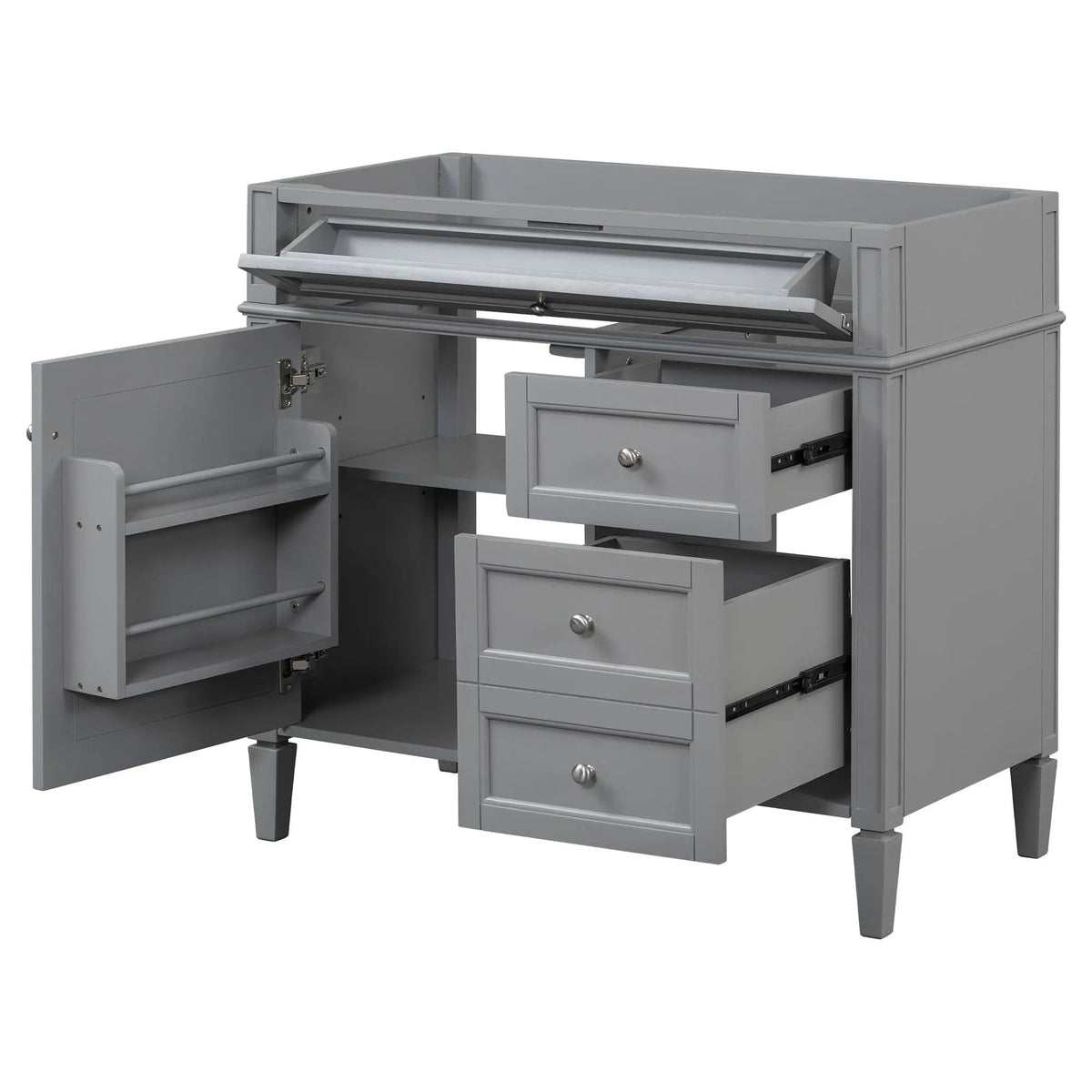 Bathroom Vanity | 3 Drawers | Blue Finish | Tip Out