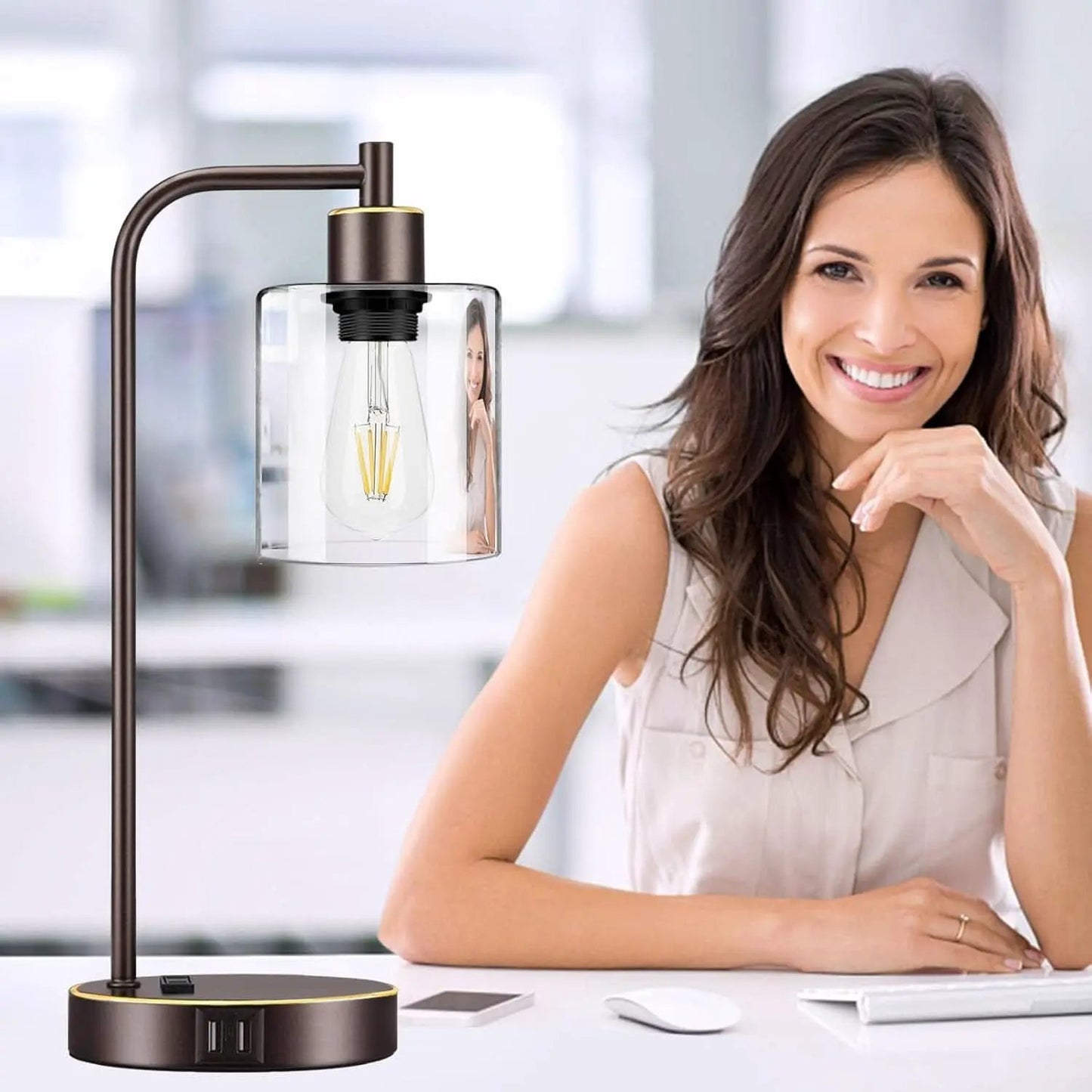Industrial Touch Table Lamps Set Of 2 Oil Rubbed Bronze from PriceLows™