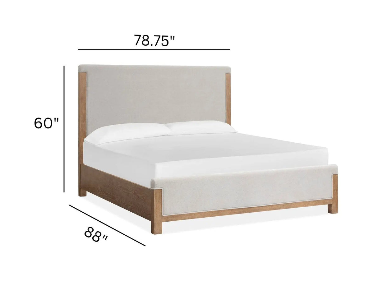 Plum Creek Upholstered Panel Bed | Seasonless Style | Tranquil Elegance | 88 Inch Length