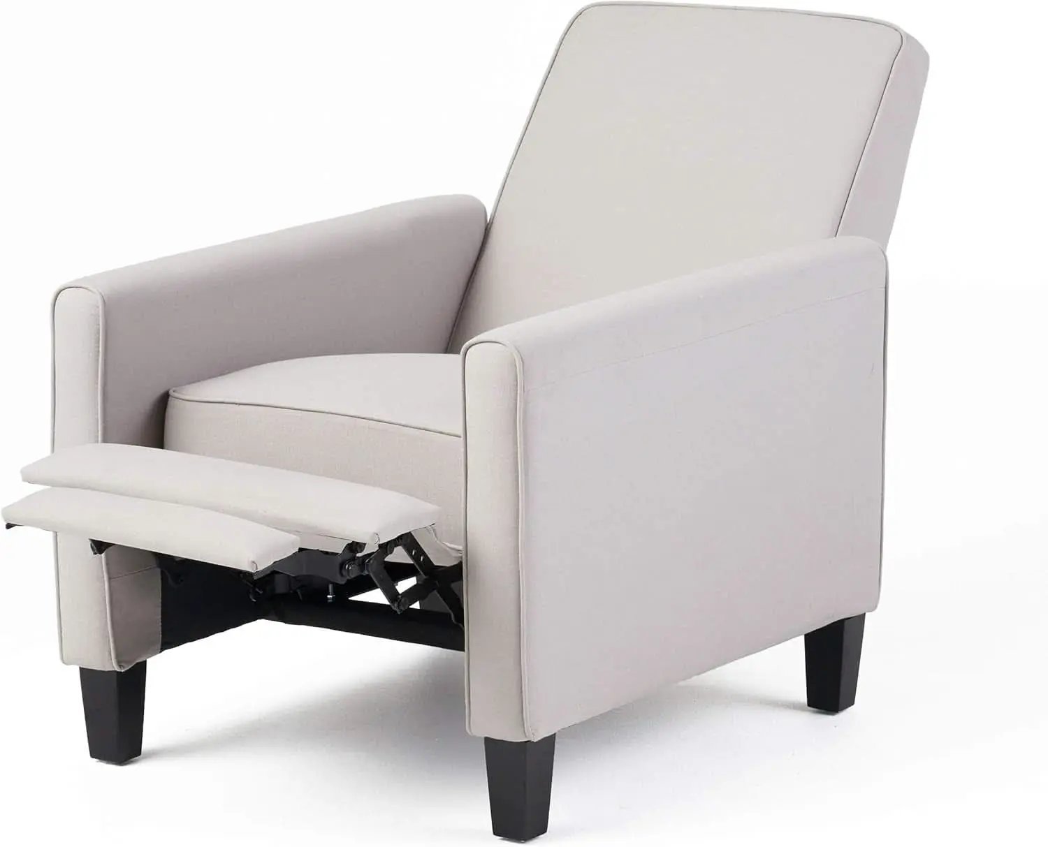 Light Gray Fabric Recliner Set 2 Low Profile Chairs from PriceLows™