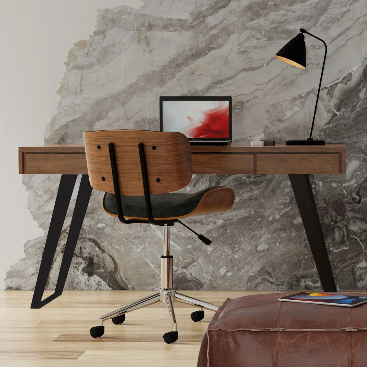 Lowry Handcrafted Desk | 5 Pieces | Metal | Home Office