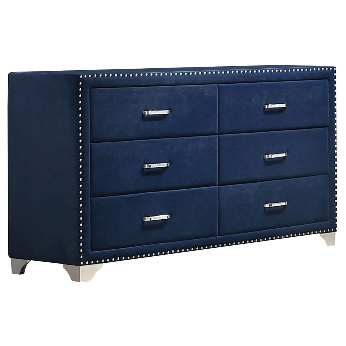 Melody 5-piece Queen Bedroom Set Pacific | 5-Piece Set | Velvet | Blue