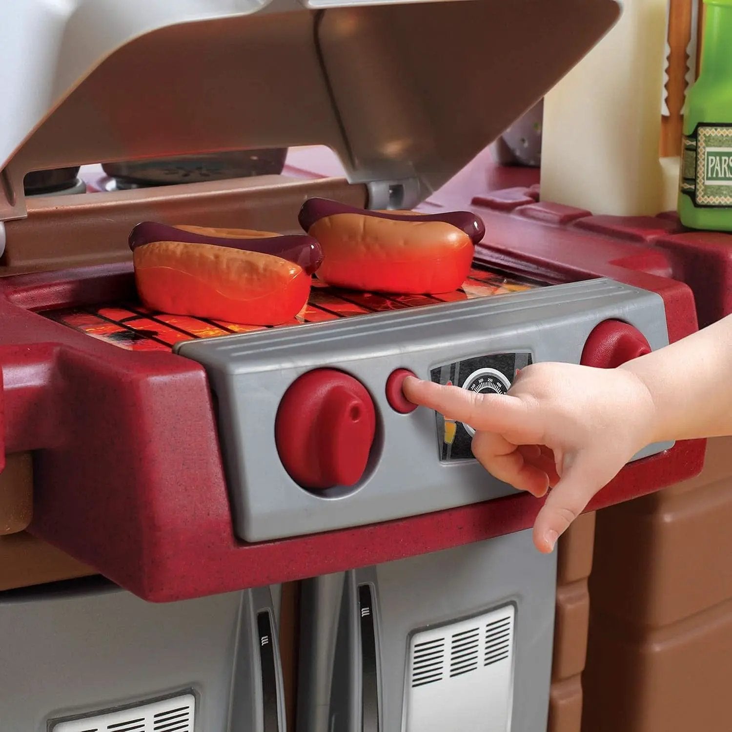 Kids Kitchen Playset With Interactive Lights Brown from PriceLows™