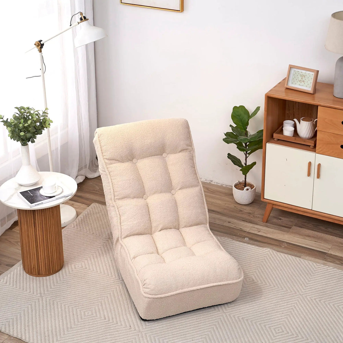 Reclining Floor Chair | Spring Supported | Foldable Base