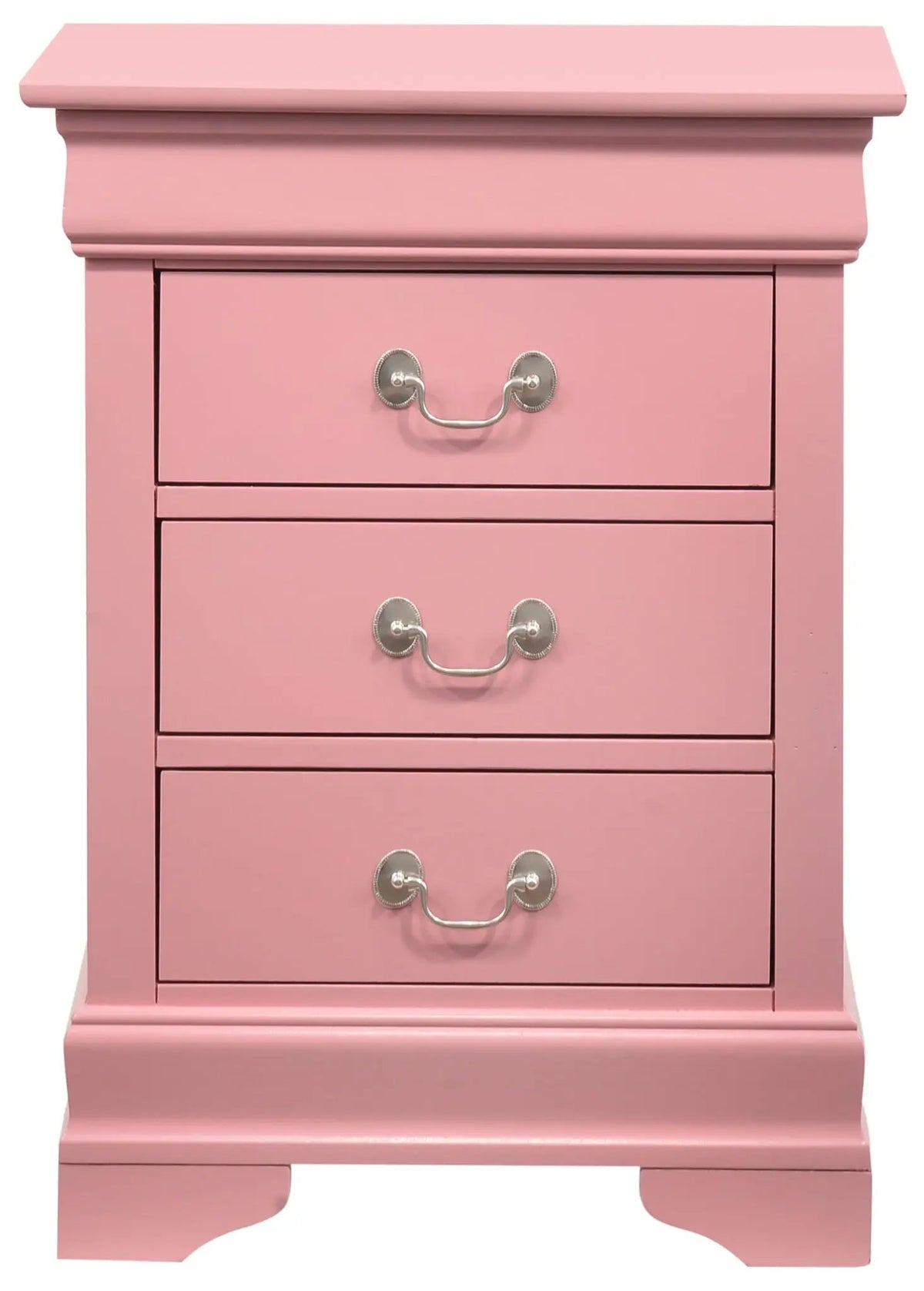 Louis Phillipe Nightstand | Traditional Wood Design | English Dovetailed Drawers | Metal Center Guides