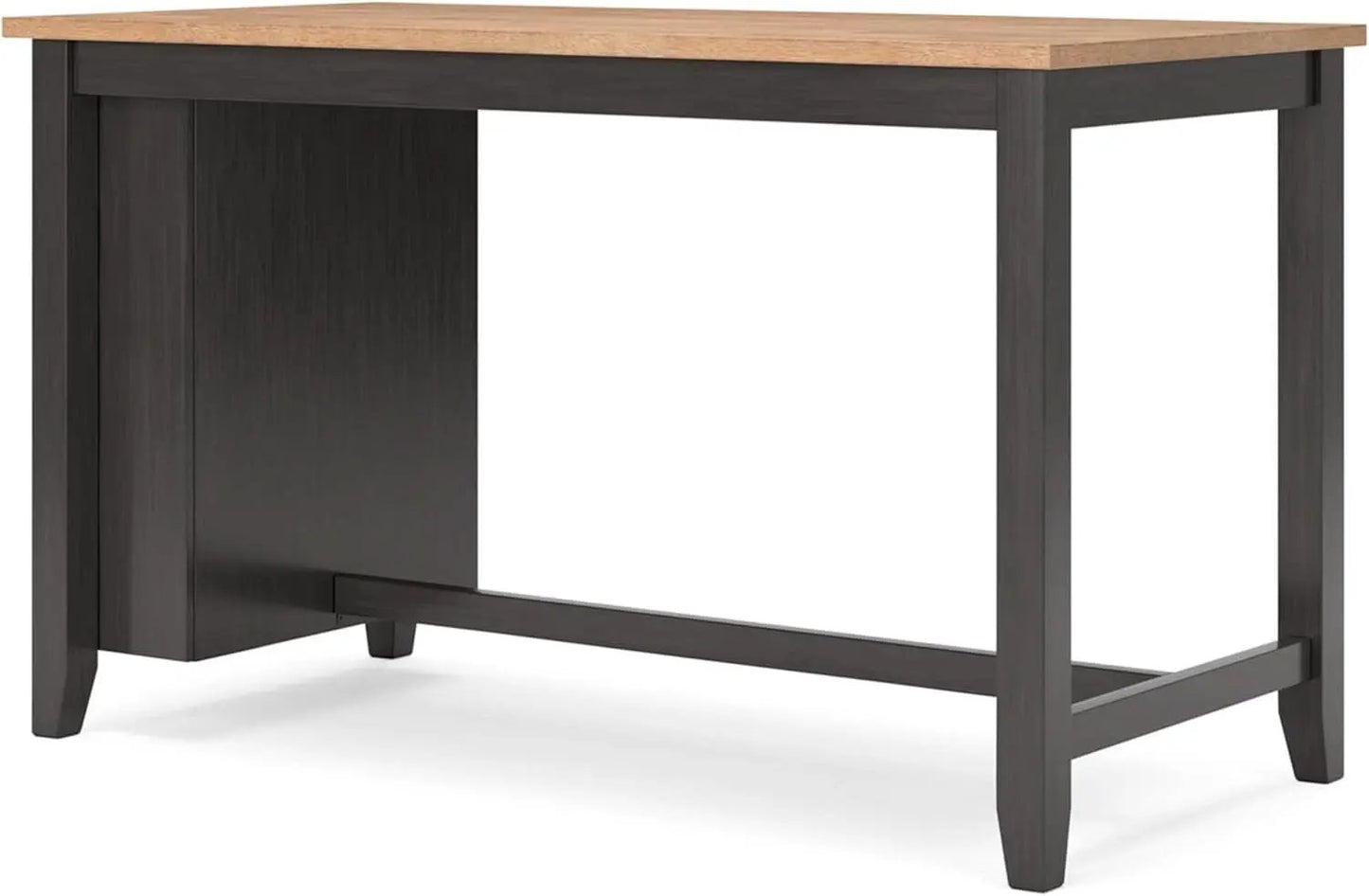 Counter Height Dining Table With 3 Shelves Trestle Base from PriceLows™