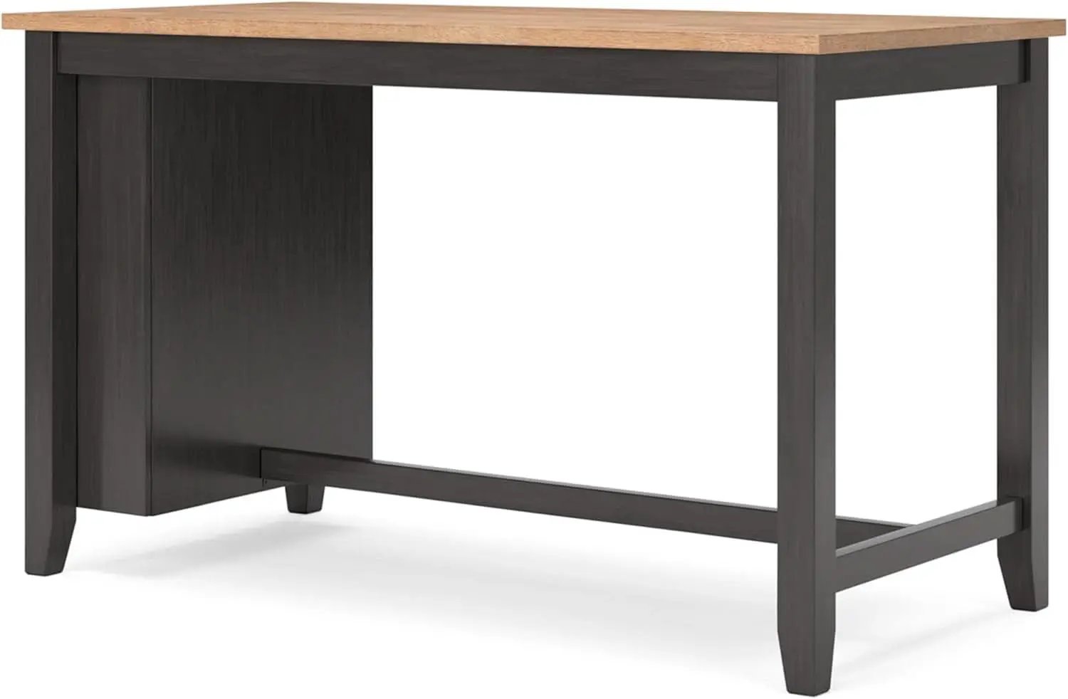 Counter Height Dining Table With 3 Shelves Trestle Base from PriceLows™