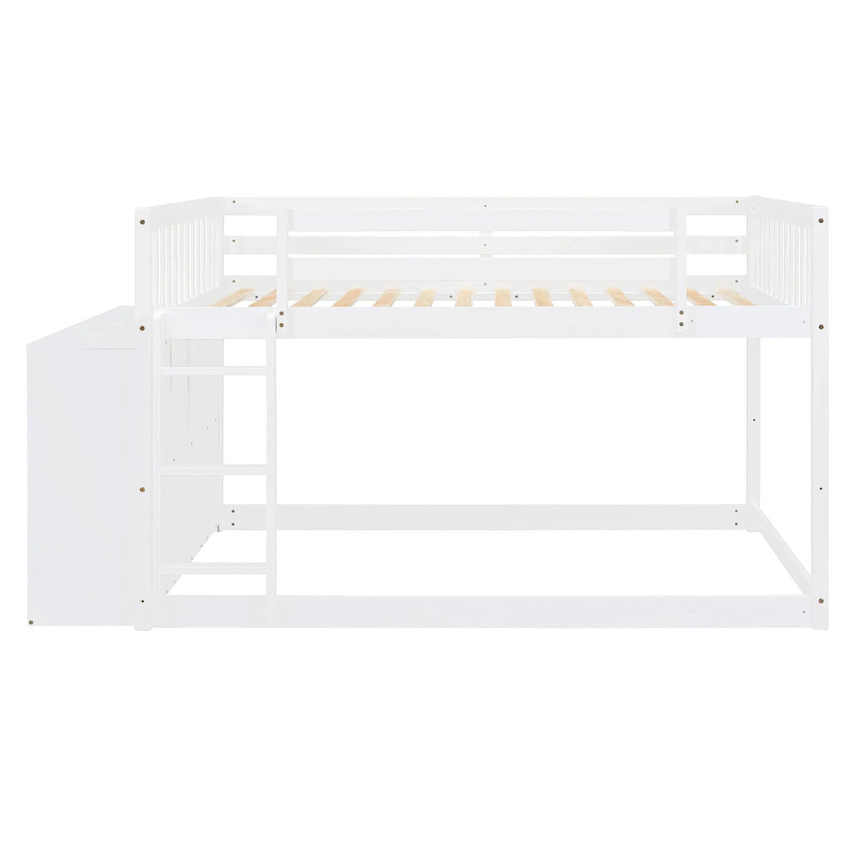 Bunk Bed | Solid Pine Frame | Four Drawers And Three Shelves | Full Size