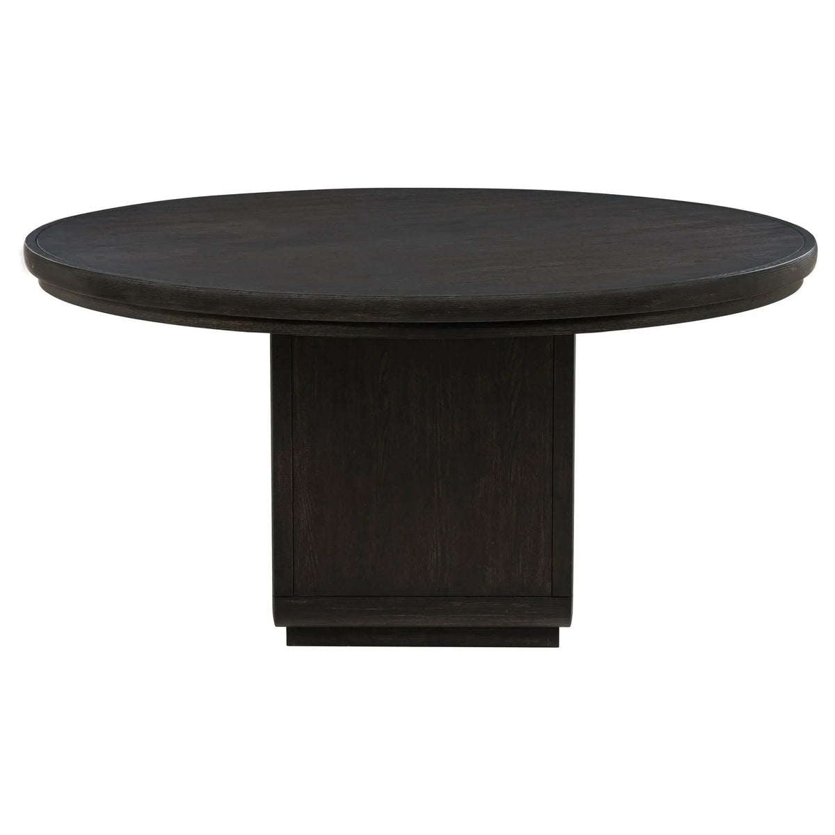 Leandro 7-piece Round Dining Table Set Burnished (Style 2) | 7-Piece Set | Fabric | Black