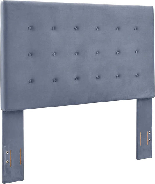 Transitional King Headboard in Cornflower Microfiber Fabric from PriceLows™
