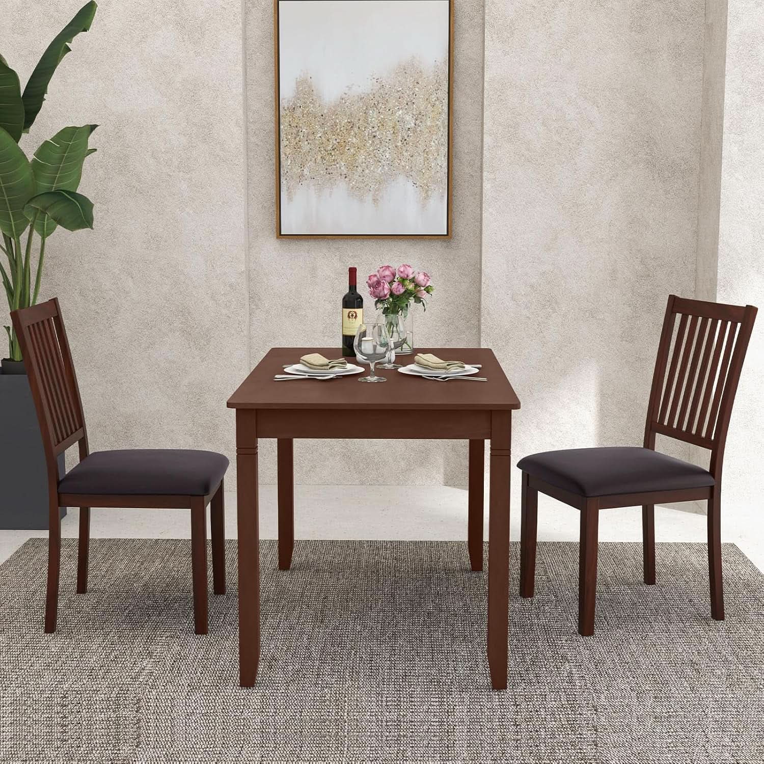 Espresso Slat Back Dining Chairs Set Of 2 For Dining Room from PriceLows™
