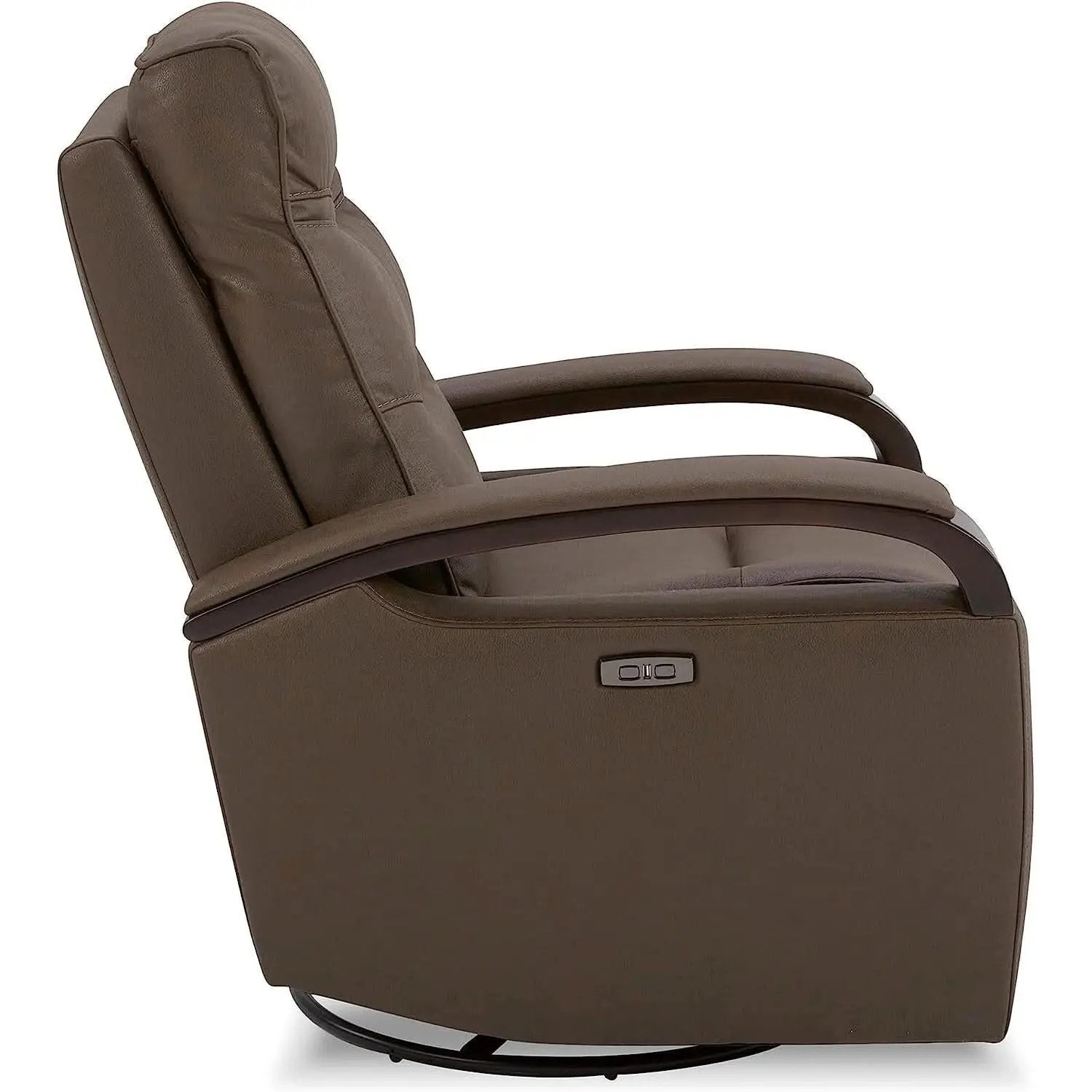 Chocolate Swivel Glider Rocker Recliner With USB Charging from PriceLows™