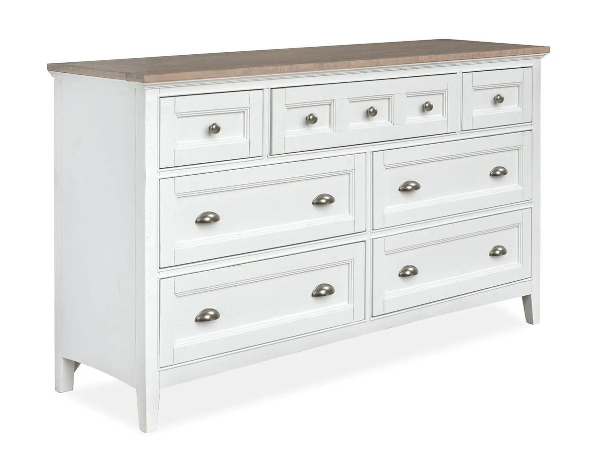 Heron Cove Two Tone Drawer Dresser | 2 Pieces | Bedroom Furniture | Bedroom