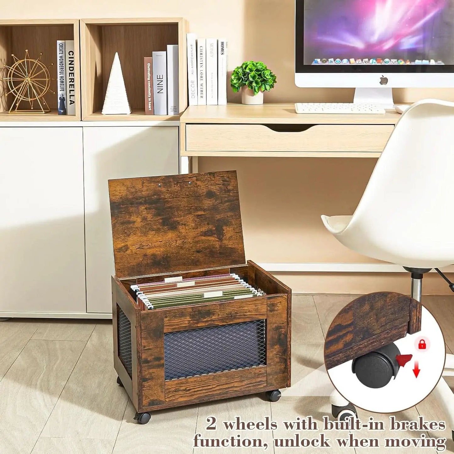 Rolling File Cabinet With Hanging Folders For Mobile Office from PriceLows™
