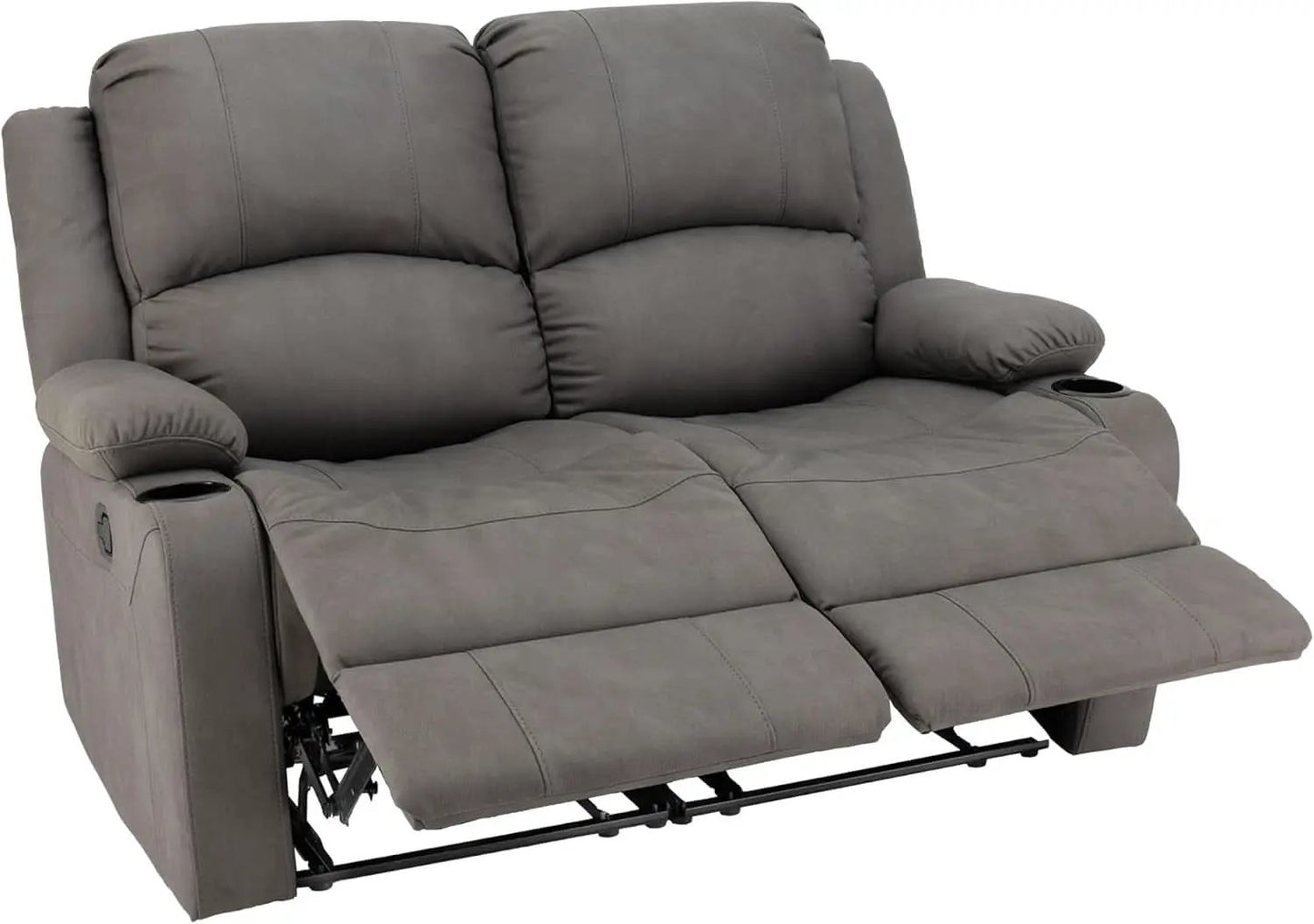 58 Inch Wall Hugger Double Recliner RV Theater Seats Slate from PriceLows™