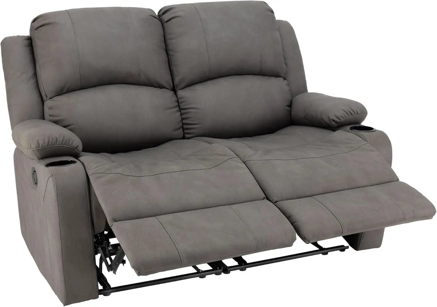 58 Inch Wall Hugger Double Recliner RV Theater Seats Slate from PriceLows™