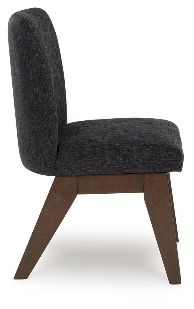 Dilenno Dining Side Chairs | Set Of 2 | Dark Brown | Upholstered Seats