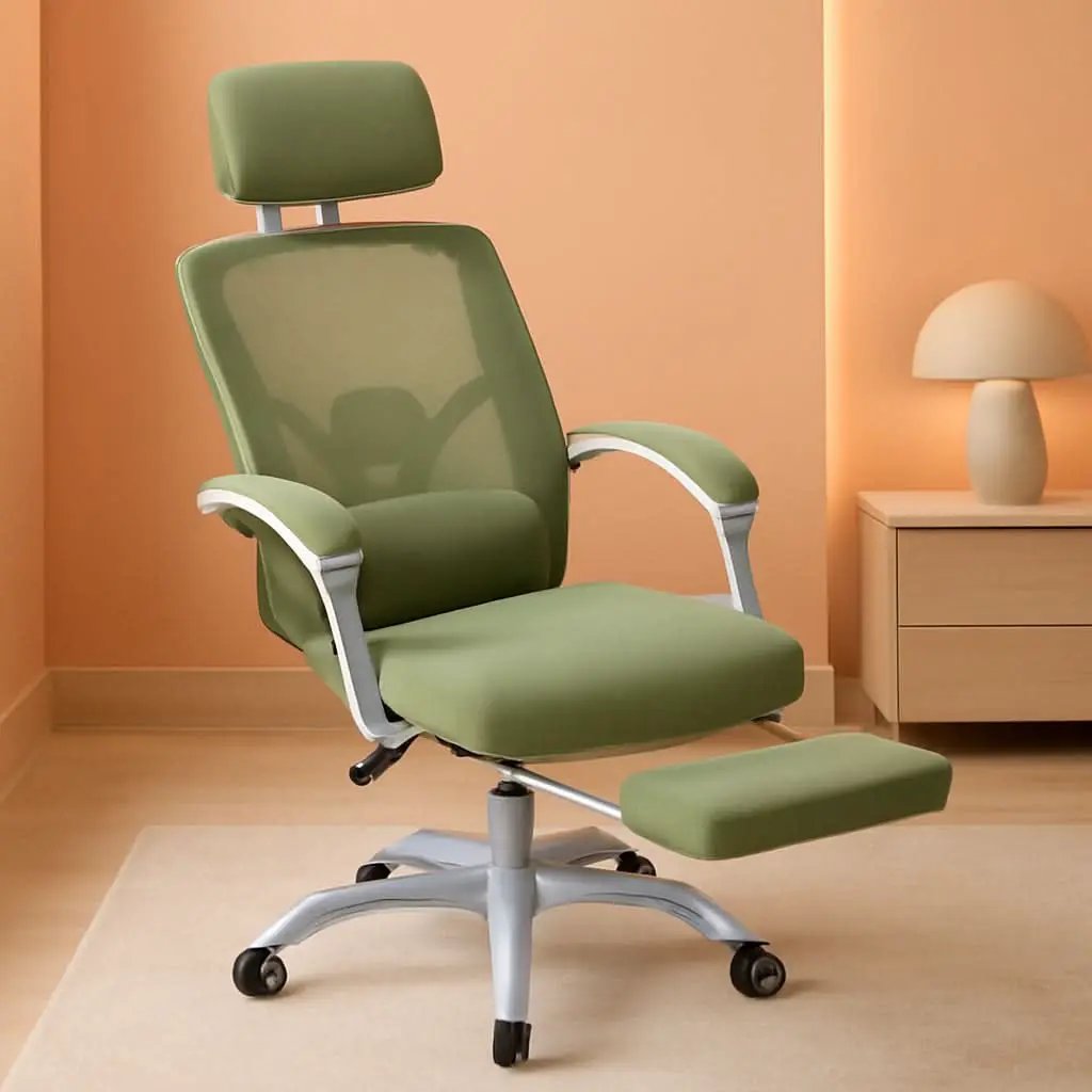 Green Ergonomic High Back Mesh Office Chair Lumbar Support from PriceLows™