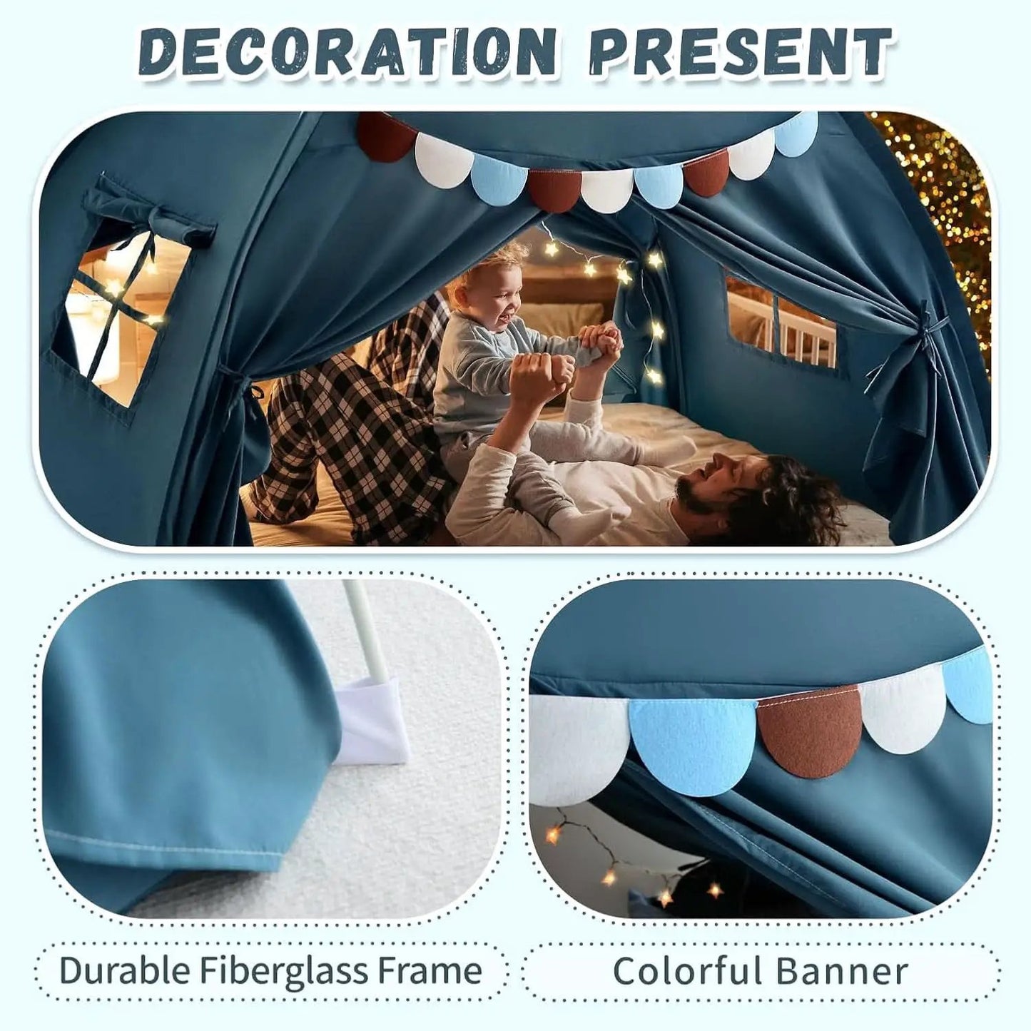 Fullsize Bedroom Canopy Playroom Privacy Tent Deluxe from PriceLows™