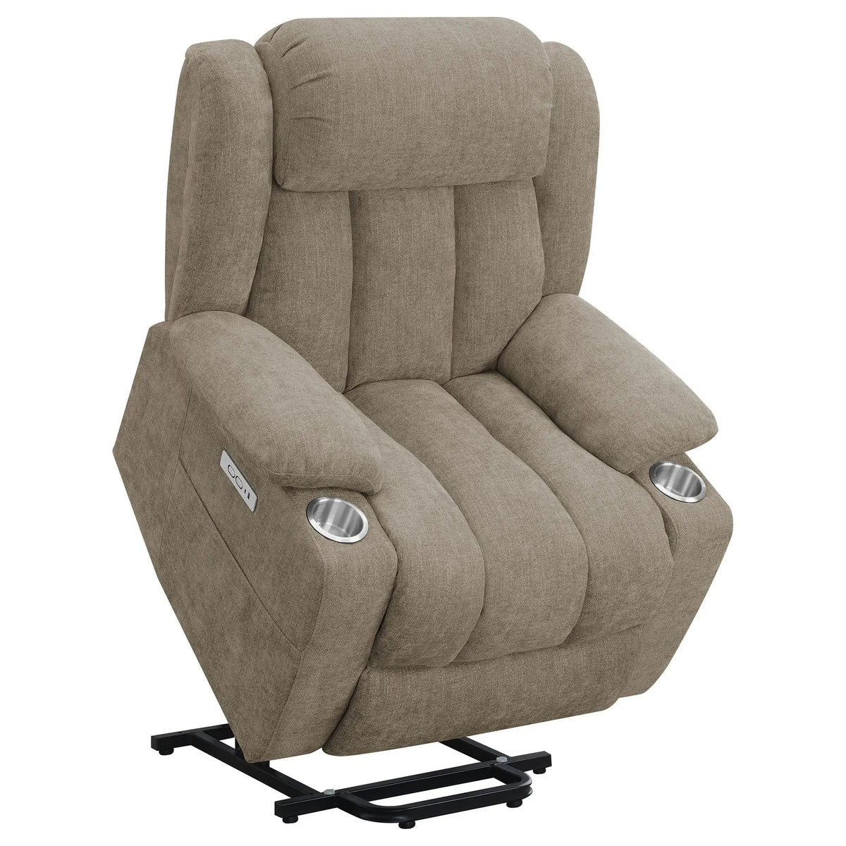 Beca Power Lift Recliner | Upholstered | Integrated Cupholders | USB Charging Port