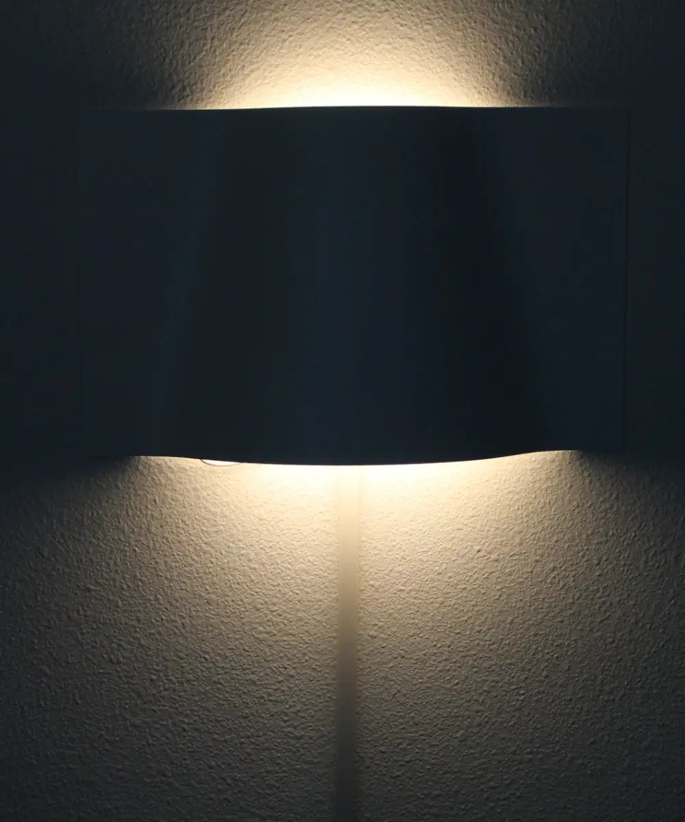 Wall Light | Curved Metal Wave | Modern LED Sconce | 16 Inch Wide