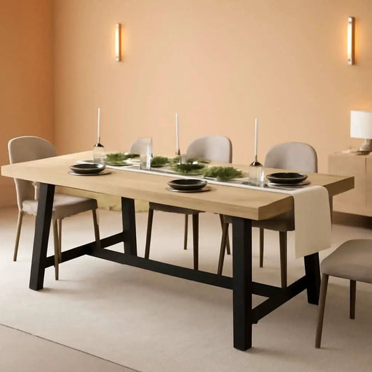 Industrial Dining Table 70.87 Inch Rustic Brown Wood from PriceLows™