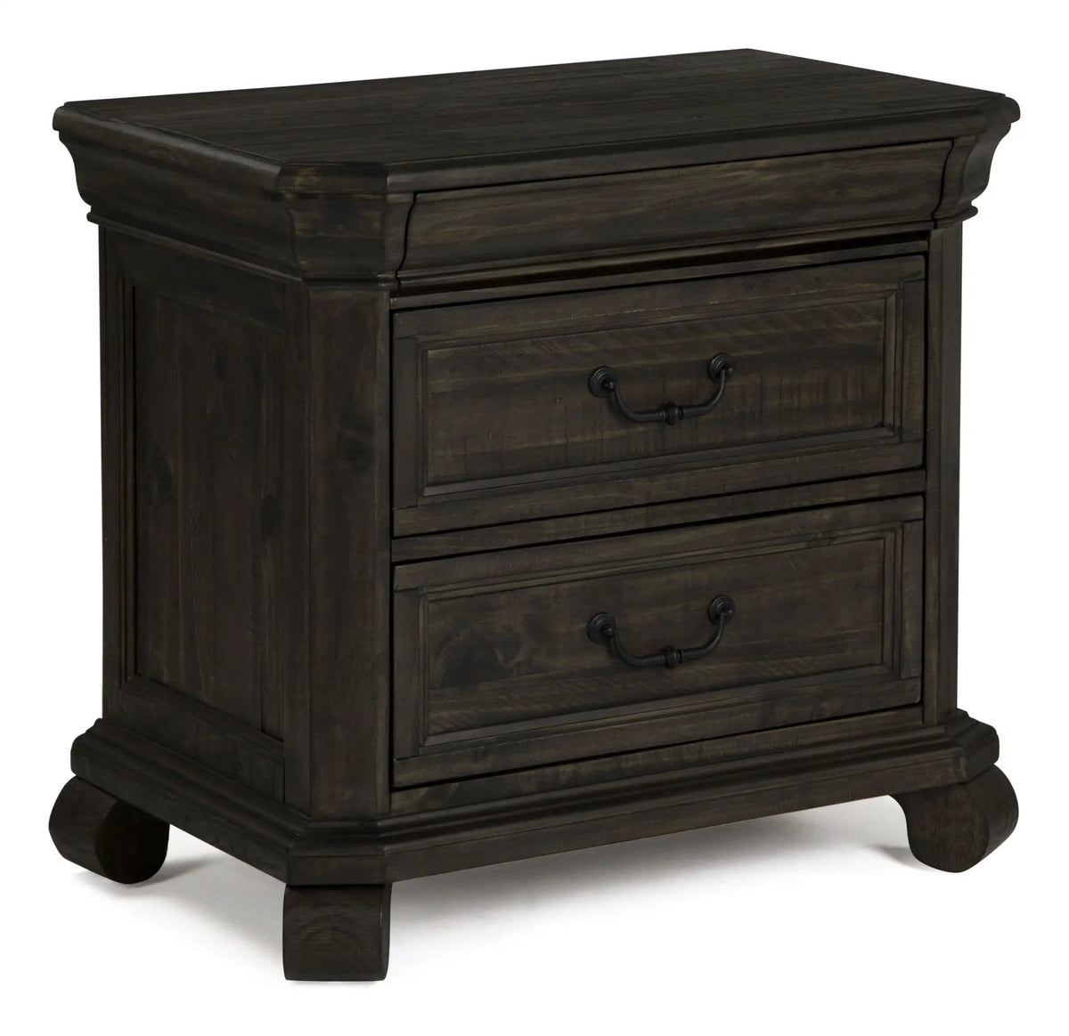 Bellamy Drawer Nightstand | 18 x 30 x 28 in | Veneer | Peppercorn