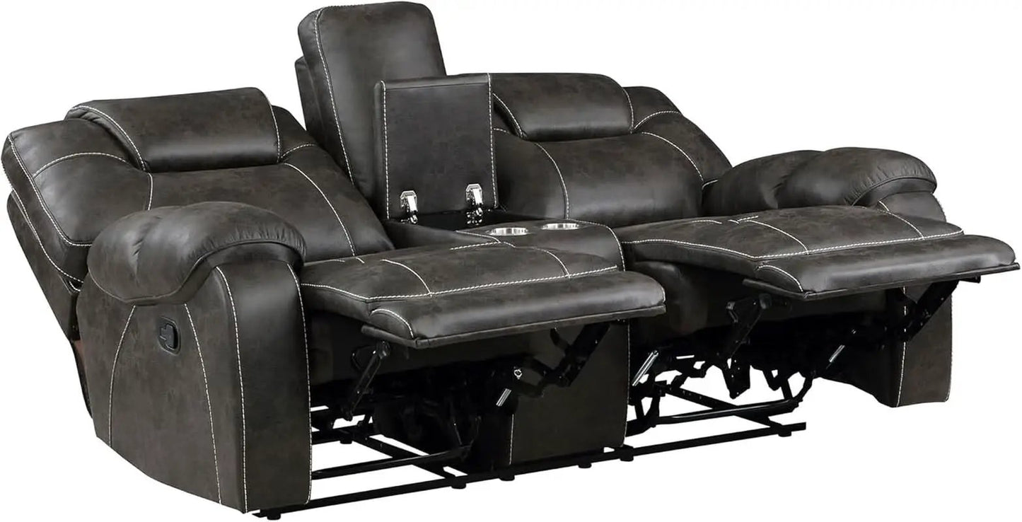 Recife 2-Piece Reclining Living Room Sofa Set Chocolate from PriceLows™