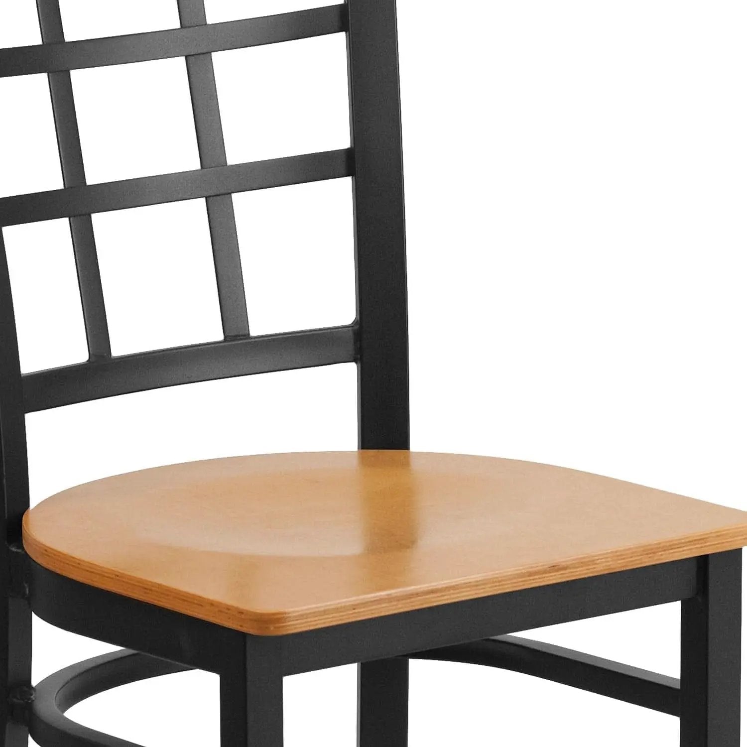 Hercules Series Black Metal Restaurant Chair With Wood Seat from PriceLows™
