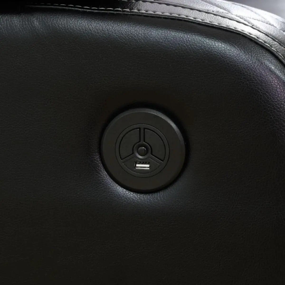 Electric Power Recliner Sofa Black With USB Charging Ports from PriceLows™