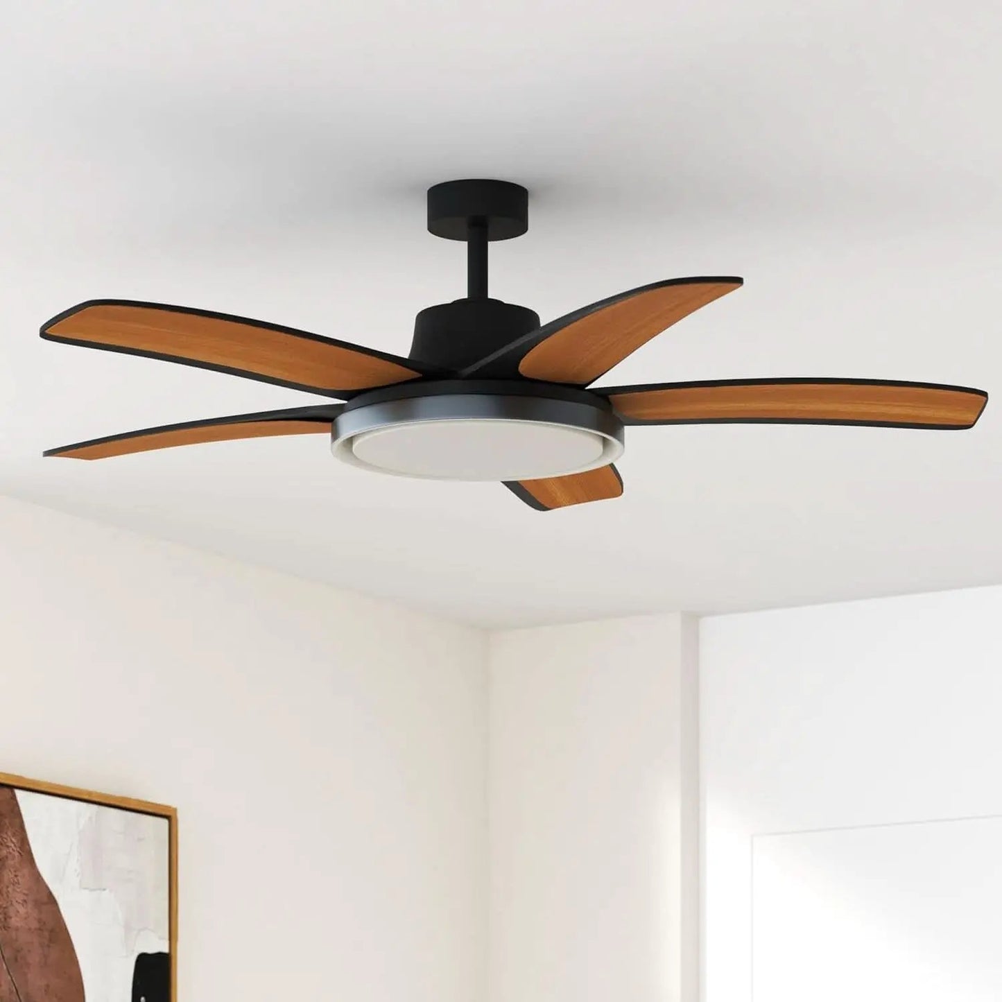 52 Inch Low Profile Smart Ceiling Fan Alexa RGB Lighting from PriceLows™
