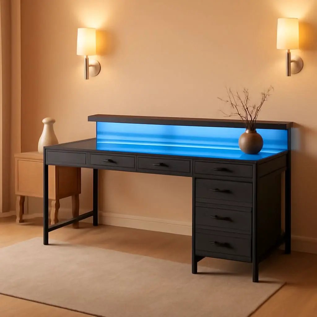 47 Inch RGB Gaming Desk For Home Office And Gaming Setup from PriceLows™