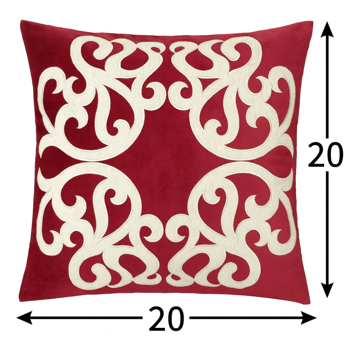 Pillow Cover | Vintage Vine Pattern | Hidden Zipper | Matching Back