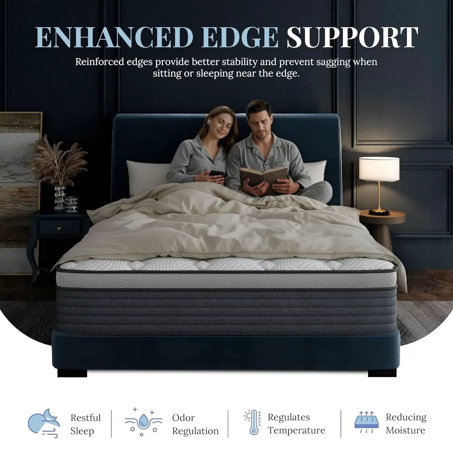 Queen 14 Inch Hybrid Mattress CertipurUS Edge Support from PriceLows™