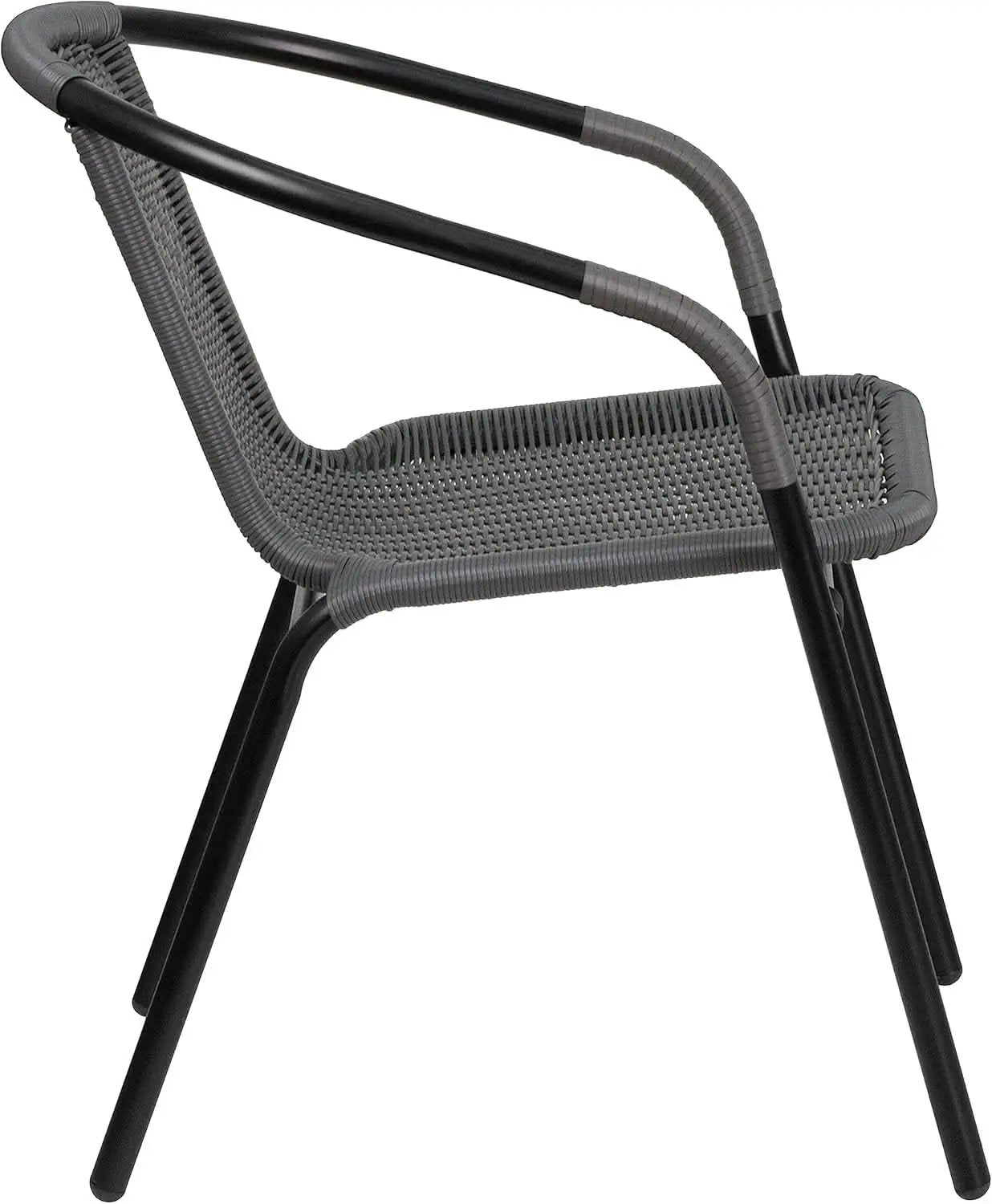 Modern Stackable Rattan Dining Chairs Set for Outdoor from PriceLows™