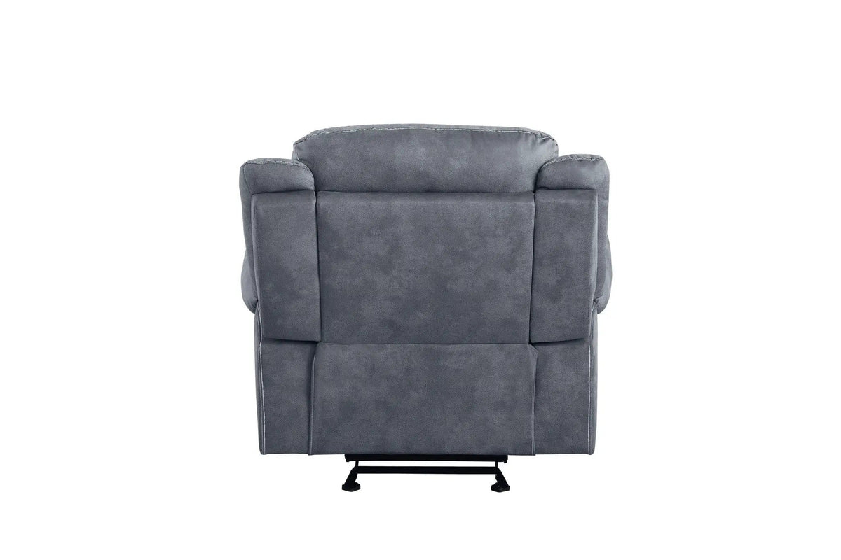 Zubaida Two Tone Glider Recliner Glider Chair | 2 Pieces | Fabric & Metal | Living Room