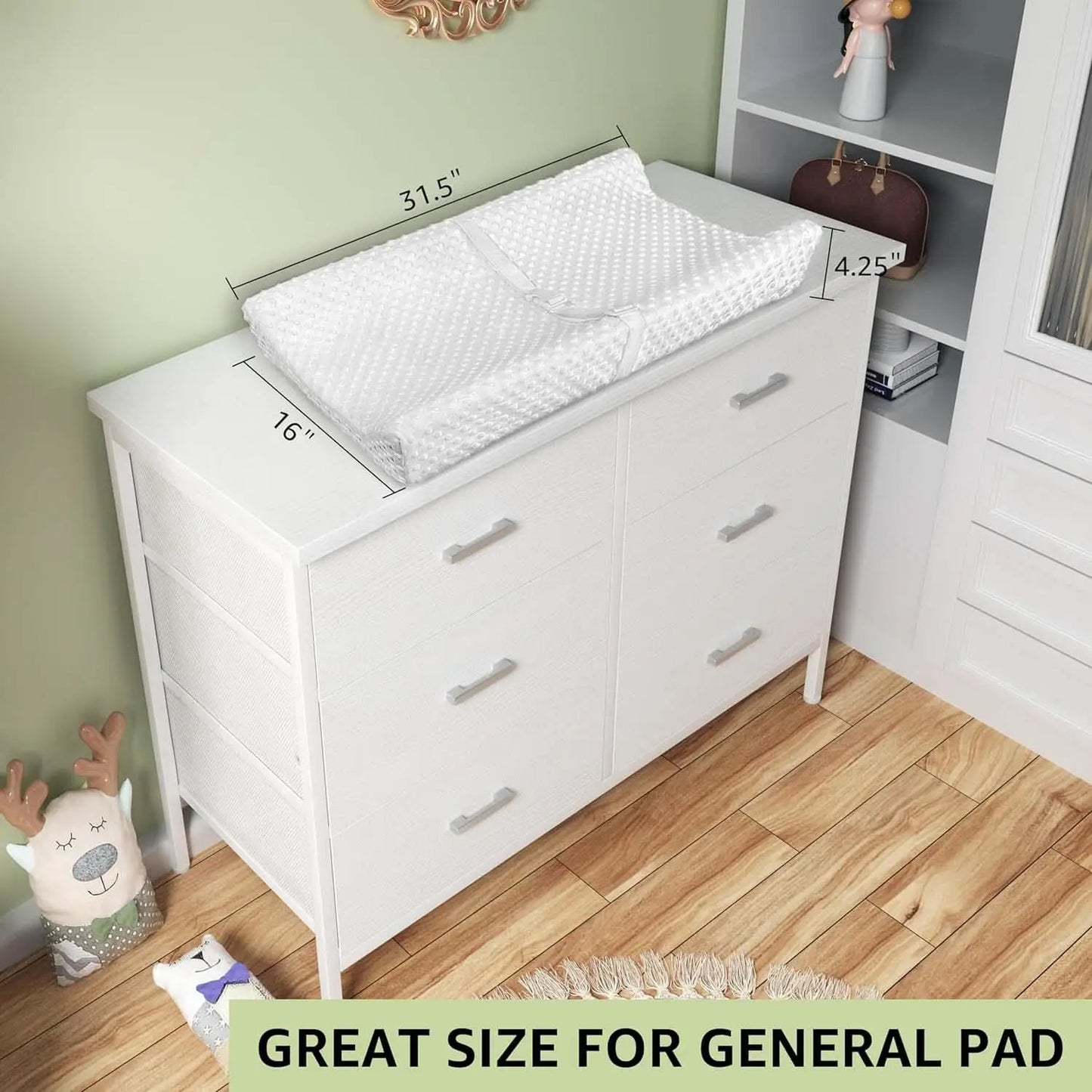 White Dresser With 6 Drawers For Bedroom Storage Solutions from PriceLows™