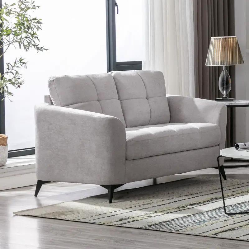 Callie Woven Fabric Loveseat | Tufted Style | World-Class Comfort | 60 Inch Width