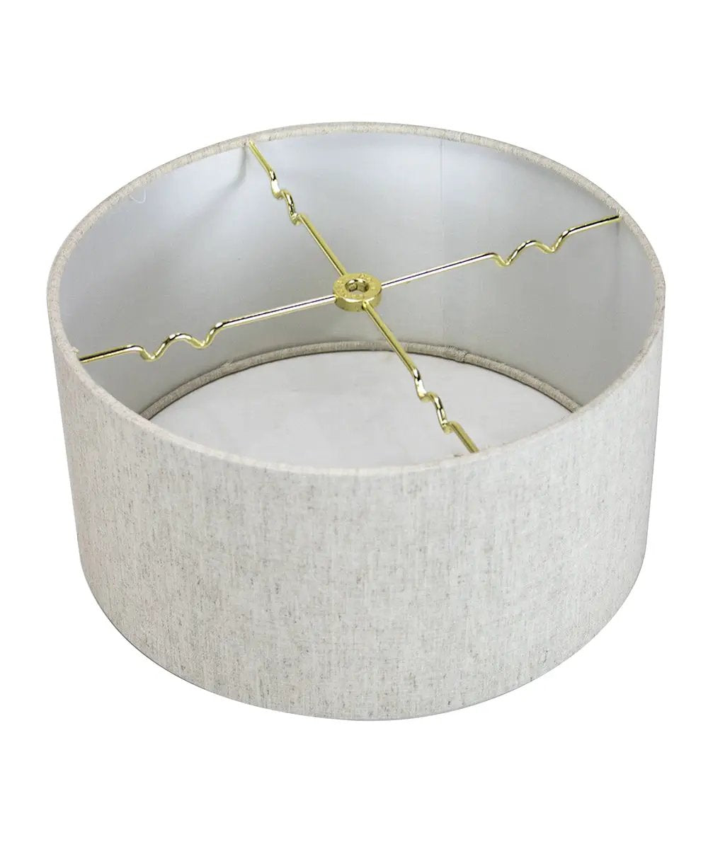 Drum Lampshade | 16X16X9 Inch | Textured Oatmeal | Hardback Design