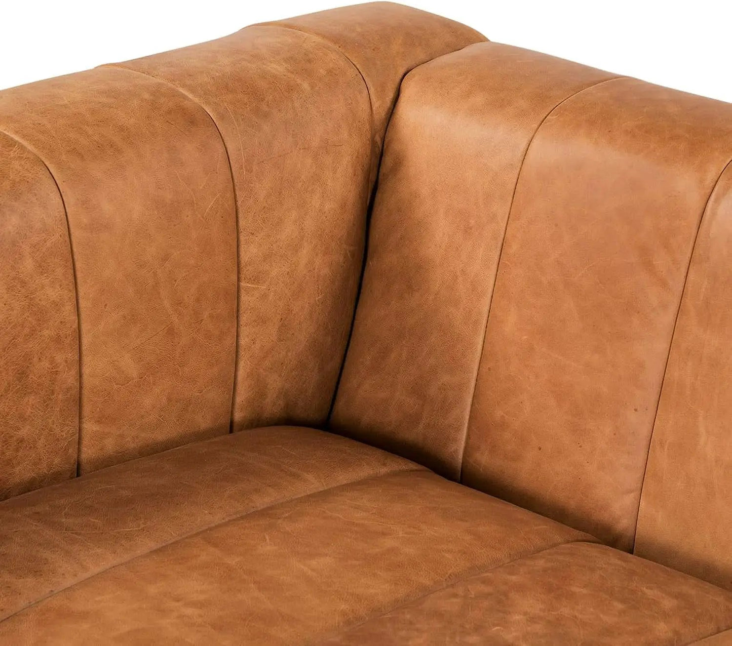 Canale 86 Inch Sofa Full Grain Italian Leather Cognac Tan from PriceLows™