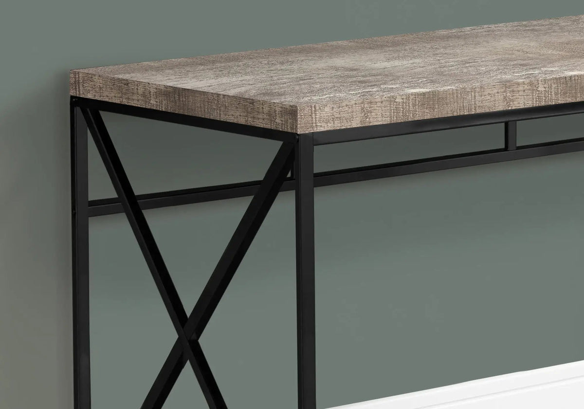 Glossy Computer Desk | 47.25 Inch Width | X-Design Metal Base | Easy-Clean Glossy Surface
