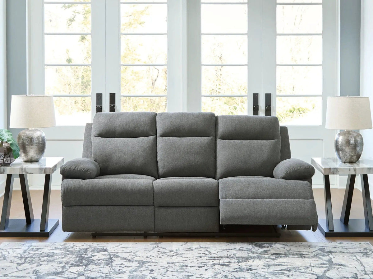 Side-Swipe Reclining Sofa With Drop Down Table | 2 Pieces | Living Room Furniture | Living Room