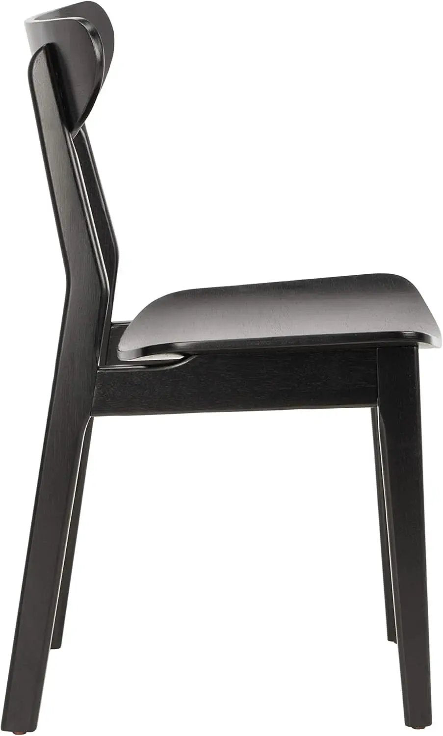 Retro Black Wood Dining Chair Set Of 2 For Home Dining from PriceLows™