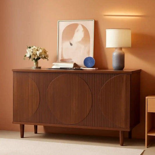 Brown Buffet Cabinet Sideboard With Storage Doors Modern from PriceLows™
