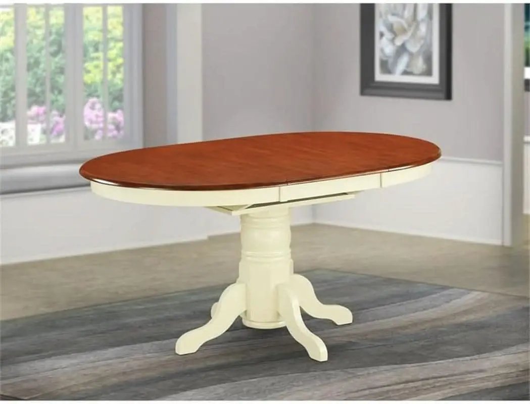 Avon Oval Dining Table 42x60 Inch Buttermilk Cherry Finish from PriceLows™
