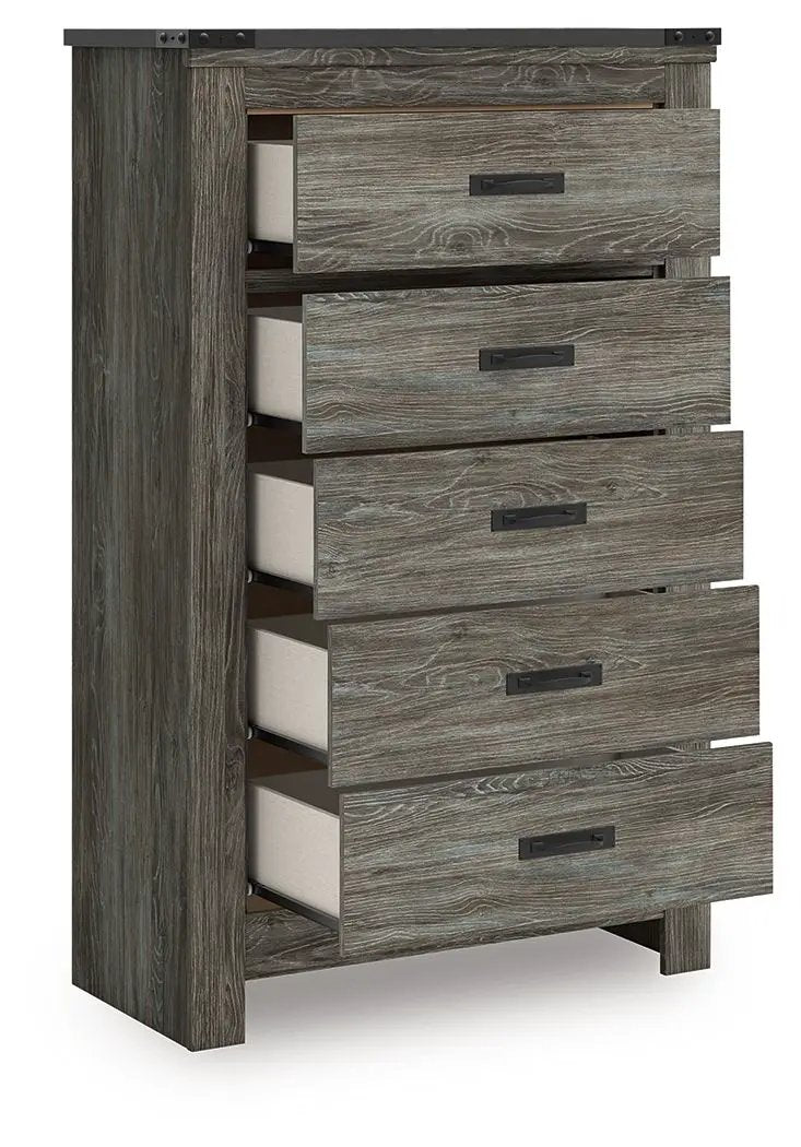 Frandern Panel Bedroom Set | 4-Piece | Cool Casual Style | Bedroom Package