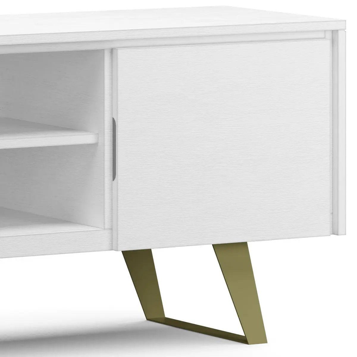 Lowry TV Media Stand | Handcrafted Solid Acacia Hardwood | Fits TVs Up To 70 Inch | Two Doors