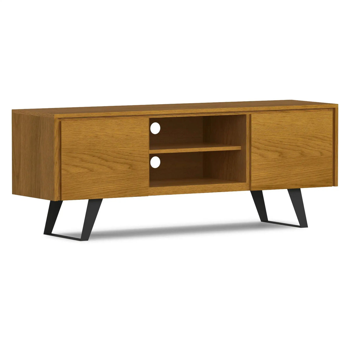 Lowry TV Media Stand | Handcrafted Solid Acacia Hardwood | Fits TVs Up To 70 Inch | Two Doors