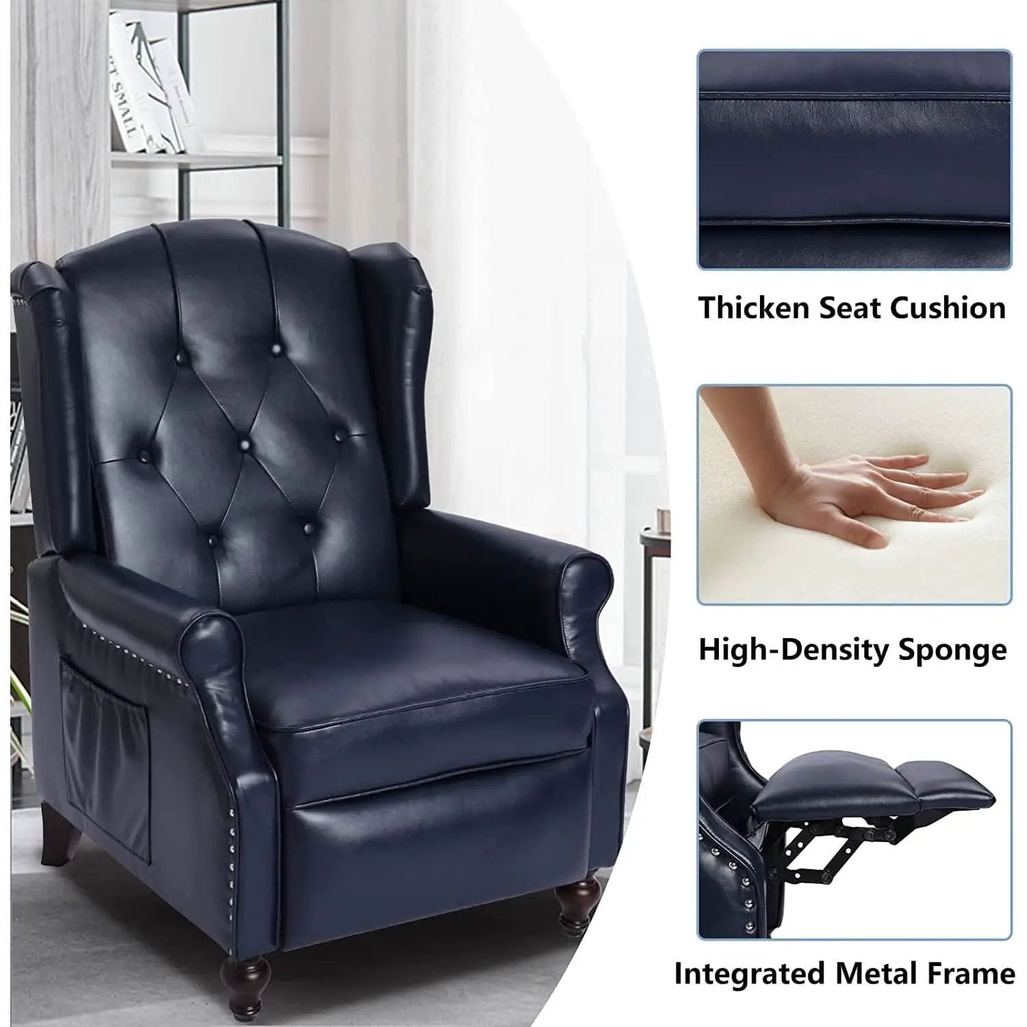 Wingback Massage Recliner Chair With Heat And Comfort from PriceLows™